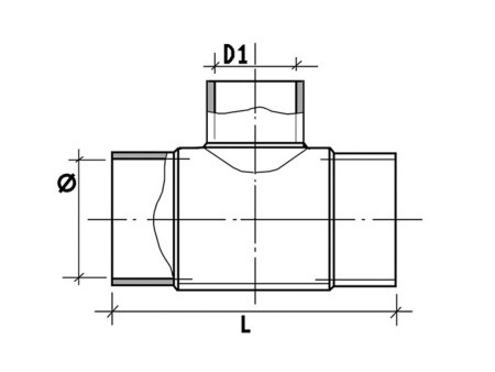 Тройник литой редукцион_01 Тройник литой редукцион_01
